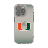 University of Miami Hurricanes Linen Clear Phone Case for Apple iPhone