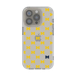 University of Michigan Wolverines Fashion Pattern Clear Phone Case for Apple iPhone-0