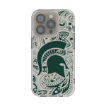 Michigan State University Spartans Paisley Clear Phone Case