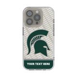 Michigan State University Spartans Personalized EndZone Plus Clear Phone Case for Apple iPhone