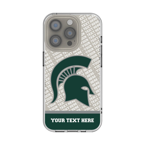 Michigan State University Spartans Personalized EndZone Plus Clear Phone Case for Apple iPhone