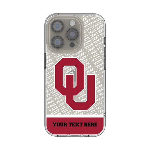 University of Oklahoma Sooners Personalized EndZone Plus Clear Phone Case for Apple iPhone