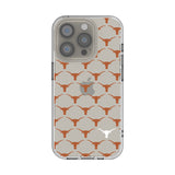 University of Texas Longhorns Fashion Pattern Clear Phone Case for Apple iPhone-0