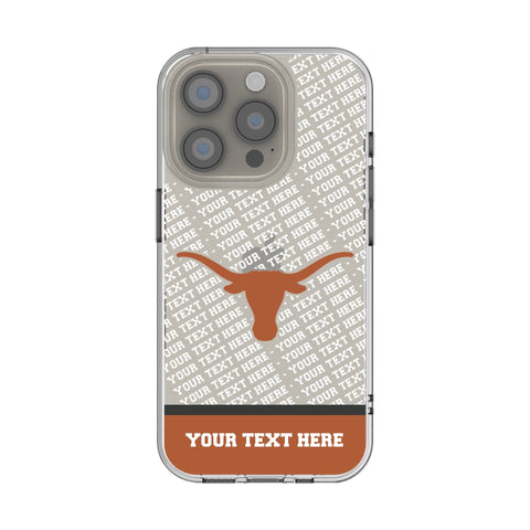University of Texas Longhorns Personalized EndZone Plus Clear Phone Case for Apple iPhone