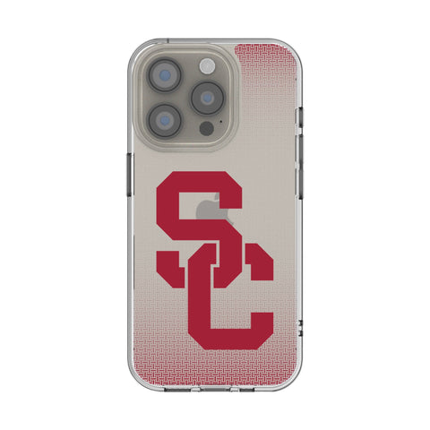 University of Southern California Trojans Linen Clear Phone Case for Apple iPhone