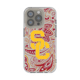 University of Southern California Trojans Paisley Clear Phone Case for Apple iPhone