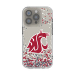 Washington State University Cougars Confetti Clear Phone Case for Apple iPhone