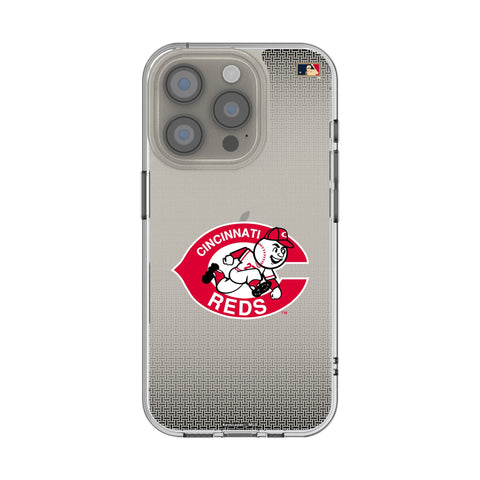Cincinnati Reds 1974-1992 - Cooperstown Collection Linen Clear Phone Case for Apple iPhone