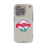 Philadelphia Phillies 1984-1991 - Cooperstown Collection Pinstripe Clear Phone Case for Apple iPhone