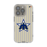 Seattle Mariners 1981-1986 - Cooperstown Collection Pinstripe Clear Phone Case for Apple iPhone