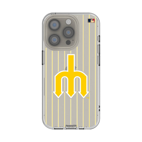 Seattle Mariners 1977-1980 - Cooperstown Collection Pinstripe Clear Phone Case for Apple iPhone
