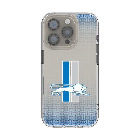 Detroit Lions Retro Linen Clear Phone Case for Apple iPhone