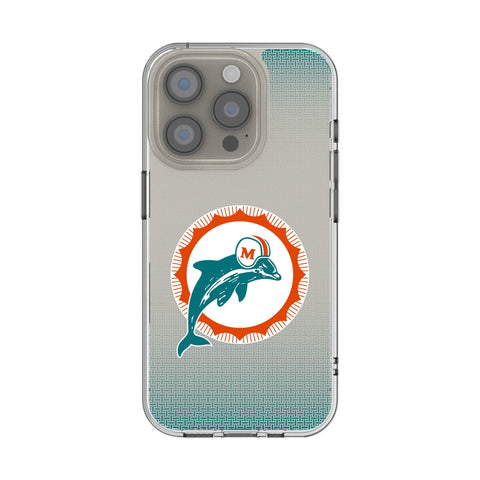 Miami Dolphins 1966-1973 Historic Collection Linen Clear Phone Case for Apple iPhone