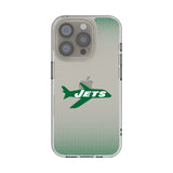 New York Jets 1963 Historic Collection Linen Clear Phone Case for Apple iPhone
