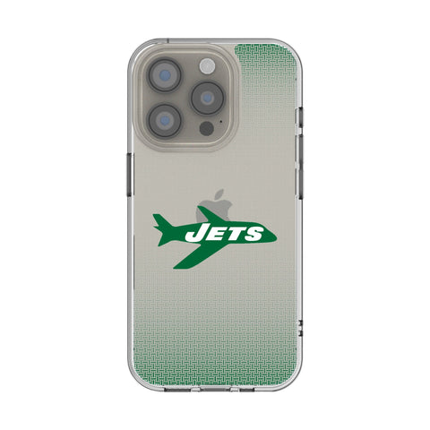 New York Jets 1963 Historic Collection Linen Clear Phone Case for Apple iPhone