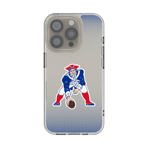 New England Patriots Historic Collection Linen Clear Phone Case for Apple iPhone