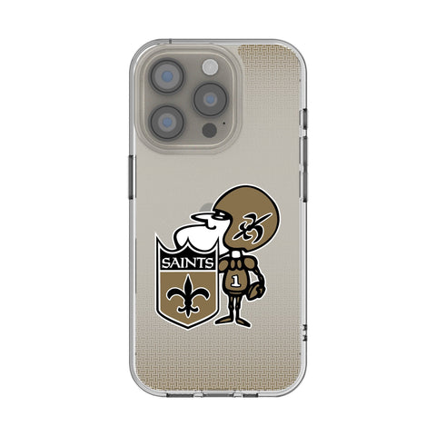New Orleans Saints Historic Collection Linen Clear Phone Case for Apple iPhone