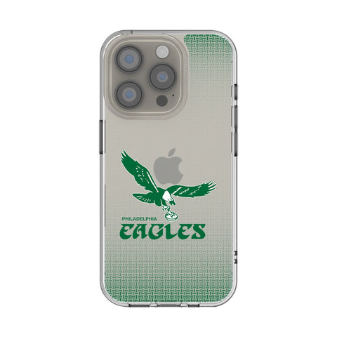 Philadelphia Eagles 1973-1995 Historic Collection Linen Clear Phone Case for Apple iPhone