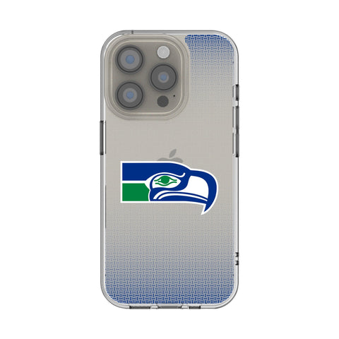 Seattle Seahawks Historic Collection Linen Clear Phone Case for Apple iPhone