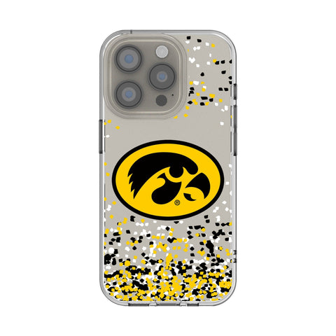 University of Iowa Hawkeyes Confetti Clear Phone Case for Apple iPhone