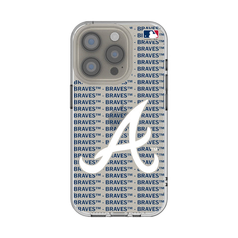 Atlanta Braves Text Backdrop Clear Phone Case for Apple iPhone