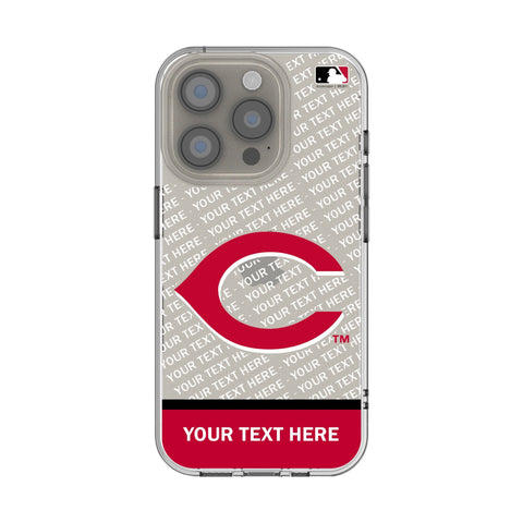 Cincinnati Reds Personalized EndZone Plus Clear Phone Case for Apple iPhone