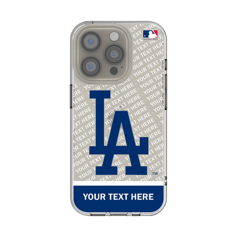 LA Dodgers Personalized EndZone Plus Clear Phone Case for Apple iPhone