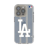 LA Dodgers Text Backdrop Clear Phone Case for Apple iPhone