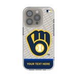 Milwaukee Brewers Personalized EndZone Plus Clear Phone Case for Apple iPhone