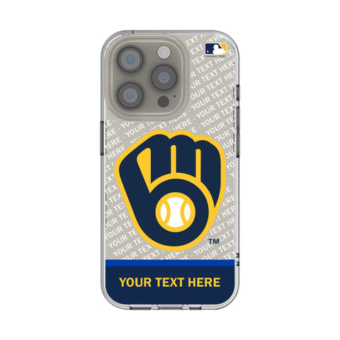 Milwaukee Brewers Personalized EndZone Plus Clear Phone Case for Apple iPhone