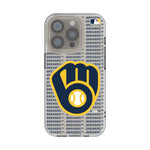Milwaukee Brewers Text Backdrop Clear Phone Case