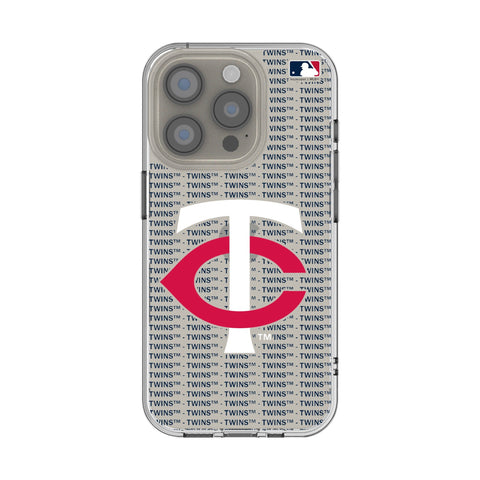 Minnesota Twins Text Backdrop Clear Phone Case for Apple iPhone
