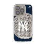 New York Yankees Personalized Circle Clear Phone Case for Apple iPhone