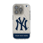 New York Yankees Personalized EndZone Plus Clear Phone Case for Apple iPhone