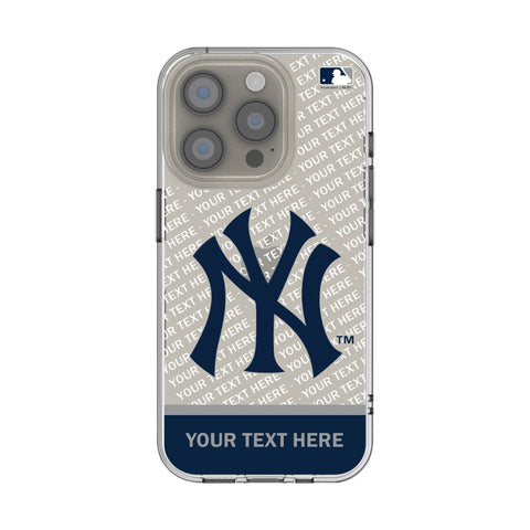 New York Yankees Personalized EndZone Plus Clear Phone Case for Apple iPhone