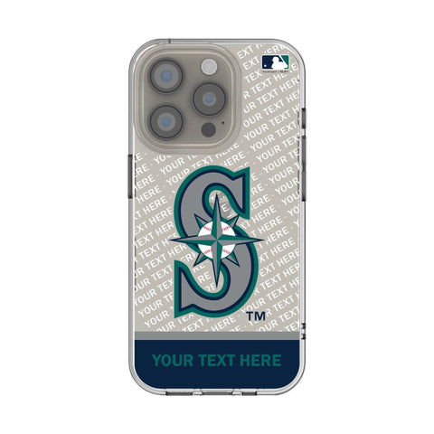 Seattle Mariners Personalized EndZone Plus Clear Phone Case for Apple iPhone
