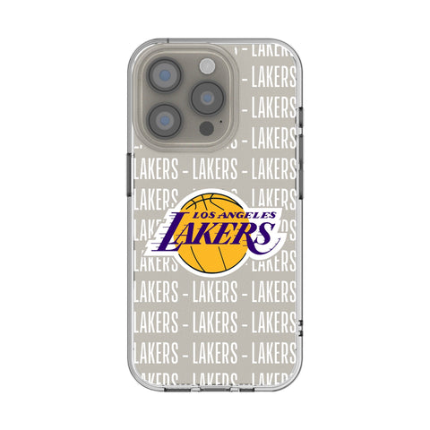 Los Angeles Lakers Text Backdrop Clear Phone Case for Apple iPhone