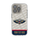 New Orleans Pelicans Personalized EndZone Plus Clear Phone Case for Apple iPhone-0