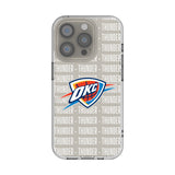 Oklahoma City Thunder Text Backdrop Clear Phone Case