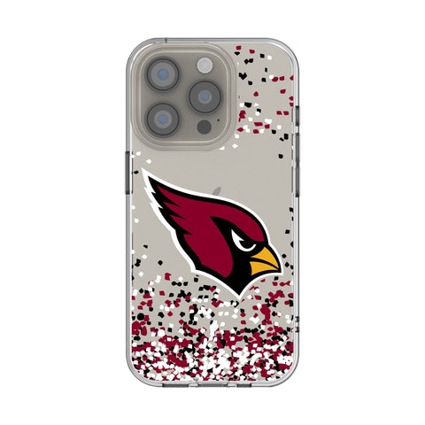 Arizona Cardinals Confetti Clear Phone Case for Apple iPhone