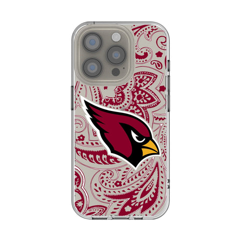 Arizona Cardinals Paisley Clear Phone Case for Apple iPhone