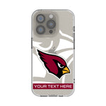 Arizona Cardinals Personalized Tilt Clear Phone Case for Apple iPhone