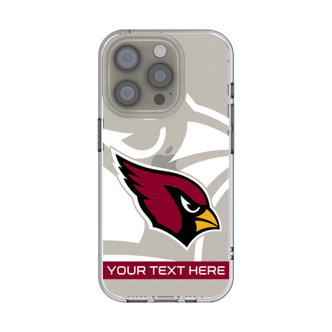 Arizona Cardinals Personalized Tilt Clear Phone Case for Apple iPhone