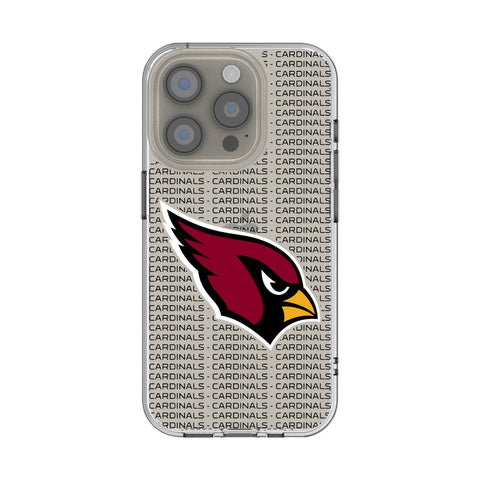 Arizona Cardinals Text Backdrop Clear Phone Case for Apple iPhone