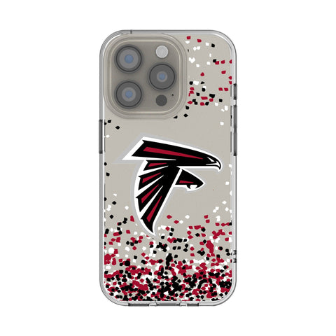 Atlanta Falcons Confetti Clear Phone Case for Apple iPhone