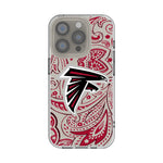 Atlanta Falcons Paisley Clear Phone Case for Apple iPhone