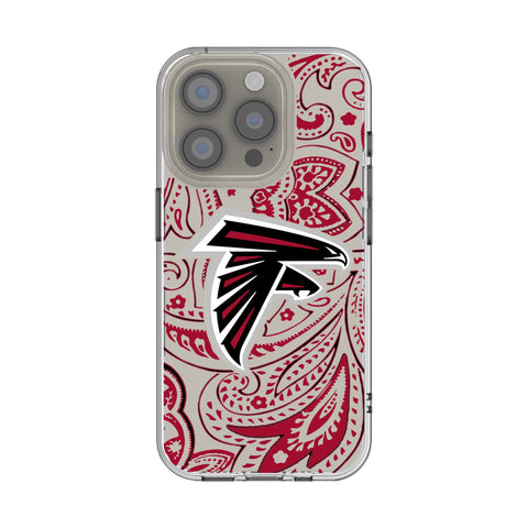 Atlanta Falcons Paisley Clear Phone Case for Apple iPhone