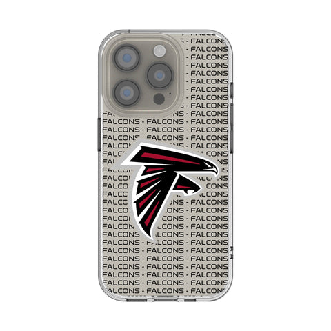 Atlanta Falcons Text Backdrop Clear Phone Case for Apple iPhone