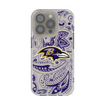 Baltimore Ravens Paisley Clear Phone Case for Apple iPhone