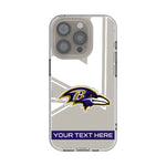 Baltimore Ravens Personalized Tilt Clear Phone Case for Apple iPhone